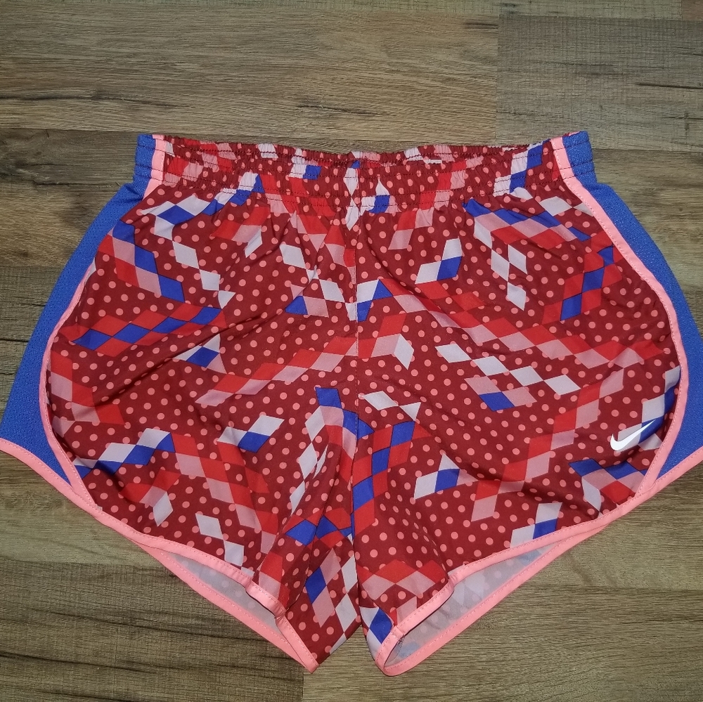 Nike Girls Dri-Fit Red/Blue Shorts